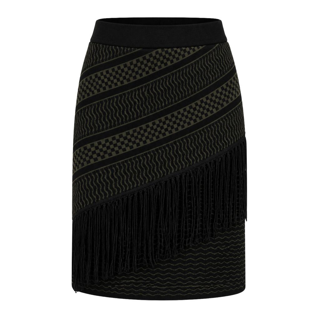 Romeo + Juliet Couture NWT Women's Skirt Sz Medium Black Stretchy Flapper Skirt